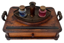HMS Foudroyant, 1897 Wreck Salvaged Oak and Copper Inkstand.