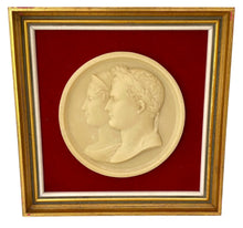 Napoleon Bonaparte and Marie Louise, Portrait Profile Plaque, After Andrieu.