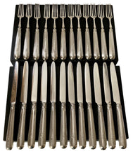 George III Silver Dessert Knives & Forks for Twelve. London 1799/1801 Moses Brent.