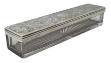 Victorian Silver and Cut Glass Dressing Table Box. Sheffield 1870 James Dixon. 1.8 troy ounces.