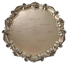 Vice-Admiral Evelyn Claude Ogilvie Thomson Scottish Silver Salver, Edinburgh 1910 Hamilton & Inches. 31.2 troy ounces.