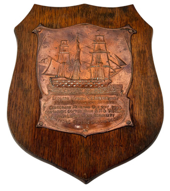 The Death of Vice-Admiral Horatio Viscount Nelson Centenary Plaque, Made with Copper from HMS Victory.
