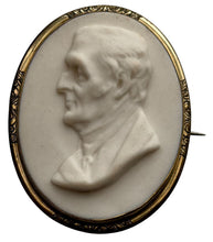 Duke of Wellington Parian Portrait Plaque Brooch, After William Boyton Kirk RHA, for W. H. Kerr & Co.
