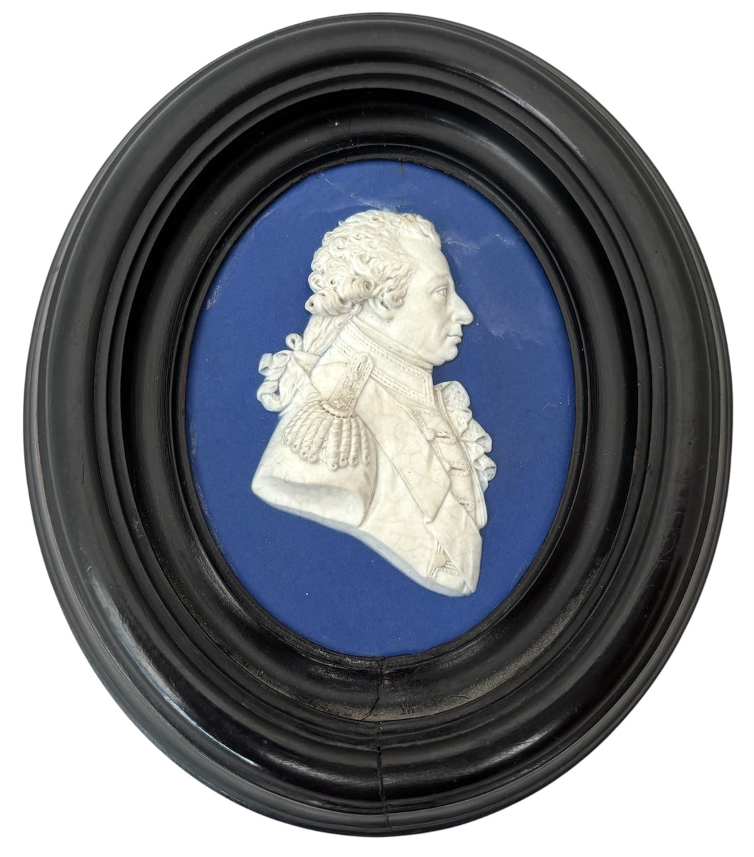 Admiral John Jervis, 1st Earl of St Vincent, 19th Century Wedgwood Portrait Medallion.