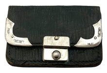 Victorian Silver Mounted Miniature Leather Purse. Birmingham 1900 Eugene Henry Posen.