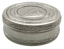 French Silver Plated Box Depicting a Nurse & French Soldier of The Great War.