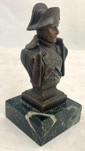 Napoleon Bonaparte, A Small Bronzed Spelter Bust.