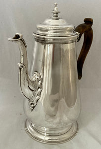 Georgian, George II, Silver Armorial Coffee Pot for Seamark. London 1742 Richard Bayley. 23.8 troy ounces.