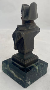 Napoleon Bonaparte, A Small Bronzed Spelter Bust.