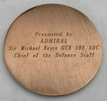 Admiral Sir Michael Boyce GCB OBE ADC Chief of Defence Staff Bronze Medallion.