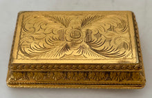 Napoleon III Cipher Gilt Metal & Enamel Table Snuff Box.