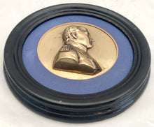 Napoleon Bonaparte, Gilt Metal Portrait Profile Bust Roundel.