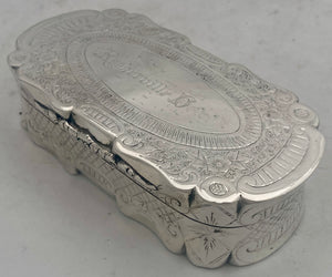 Victorian Silver Plated Table Snuff Box 'Rosherville Hotel'.