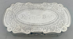 Victorian Silver Plated Table Snuff Box 'Rosherville Hotel'.