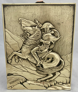 Napoleon Bonaparte Passe Le Grand Saint-Bernard: Relief Plaque, After Jacques-Louis David.