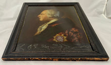 George III Reverse Glass Mezzotint Portrait. After Meyer & Purcell, circa 1760 - 1765.