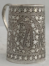 Victorian Persian Paisley Style Silver Plated Mug. Elkington & Co.