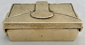First World War Trench Art Brass Pouch Table Snuff Box.