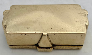 First World War Trench Art Brass Pouch Table Snuff Box.