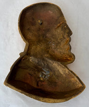 Friedrich III, German Emperor and King of Prussia, Gilt Metal Portrait Profile Plaque.