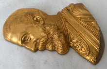 Friedrich III, German Emperor and King of Prussia, Gilt Metal Portrait Profile Plaque.