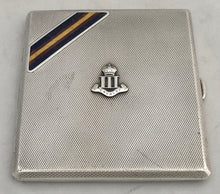 3rd Cavalry Regiment British Indian Army Silver & Enamel Cigarette Case. Birmingham 1934 Goldsmiths & Silversmiths. 4.5 troy ounces.