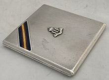 3rd Cavalry Regiment British Indian Army Silver & Enamel Cigarette Case. Birmingham 1934 Goldsmiths & Silversmiths. 4.5 troy ounces.