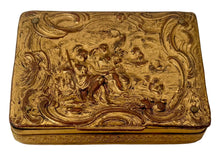 Mid 19th Century Neoclassical Gilt Metal Table Snuff Box.