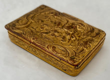 Mid 19th Century Neoclassical Gilt Metal Table Snuff Box.