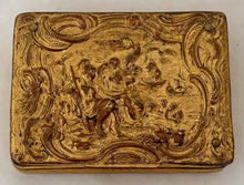 Mid 19th Century Neoclassical Gilt Metal Table Snuff Box.