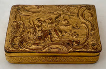 Mid 19th Century Neoclassical Gilt Metal Table Snuff Box.