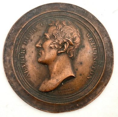 The Duke of Wellington, Uniface Portrait Profile Medallion, After Webb & Rouw (for Mudie).