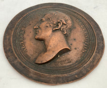 The Duke of Wellington, Uniface Portrait Profile Medallion, After Webb & Rouw (for Mudie).