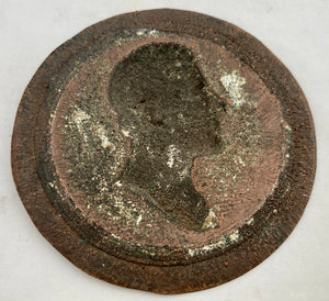 The Duke of Wellington, Uniface Portrait Profile Medallion, After Webb & Rouw (for Mudie).