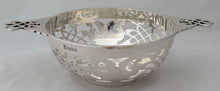 George V Pierced Silver Dish. Sheffield 1913 Martin Hall & Co. Ltd. 7.3 troy ounces.