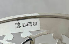 George V Pierced Silver Dish. Sheffield 1913 Martin Hall & Co. Ltd. 7.3 troy ounces.