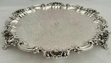 Early Victorian Silver Plated Crested Salver. Roberts & Slater, Sheffield, circa 1845-59.