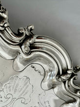 Early Victorian Silver Plated Crested Salver. Roberts & Slater, Sheffield, circa 1845-59.