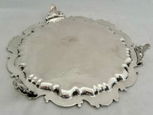 Early Victorian Silver Plated Crested Salver. Roberts & Slater, Sheffield, circa 1845-59.