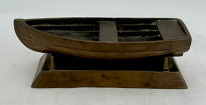 Bronzed Metalware Model of a Rowing Boat.