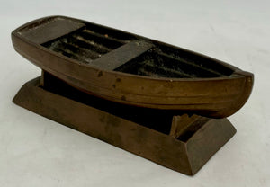 Bronzed Metalware Model of a Rowing Boat.