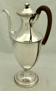 Georgian, George III, Old Sheffield Plate Shield Shaped Coffee Pot, circa 1790.