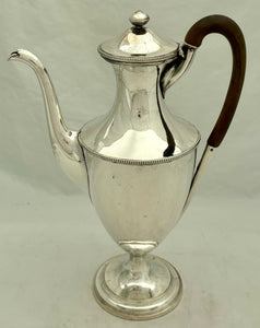 Georgian, George III, Old Sheffield Plate Shield Shaped Coffee Pot, circa 1790.