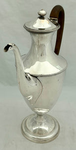 Georgian, George III, Old Sheffield Plate Shield Shaped Coffee Pot, circa 1790.