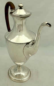 Georgian, George III, Old Sheffield Plate Shield Shaped Coffee Pot, circa 1790.