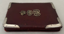Leopold Prince Regent of Bavaria Silver Mounted Royal Cipher Wallet with Fitted Portrait Medallion.