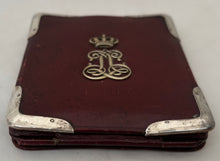 Leopold Prince Regent of Bavaria Silver Mounted Royal Cipher Wallet with Fitted Portrait Medallion.