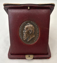 Leopold Prince Regent of Bavaria Silver Mounted Royal Cipher Wallet with Fitted Portrait Medallion.