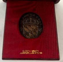 Leopold Prince Regent of Bavaria Silver Mounted Royal Cipher Wallet with Fitted Portrait Medallion.