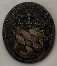 Leopold Prince Regent of Bavaria Silver Mounted Royal Cipher Wallet with Fitted Portrait Medallion.